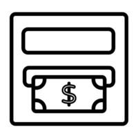 An icon design of cash withdrawal, editable vector