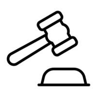 A linear design, icon of law vector