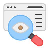 A flat design, icon of web monitoring vector