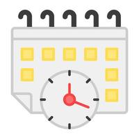 A flat design, icon of time table vector