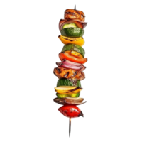 AI generated Vegetables kebab clip art png