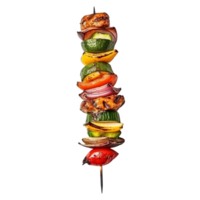 AI generated Vegetables kebab clip art png