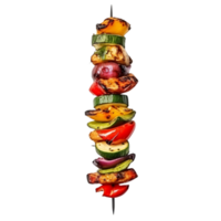 AI generated Vegetables kebab clip art png