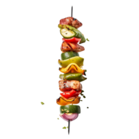 AI generated Vegetables kebab clip art png