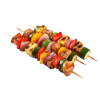 AI generated Vegetables kebab clip art png