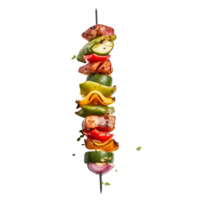 AI generated Vegetables kebab clip art png