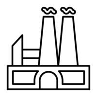 A linear design, icon of mill vector
