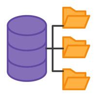 A modern style icon of database network vector