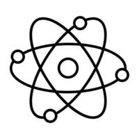 Trendy design of atom, editable vector