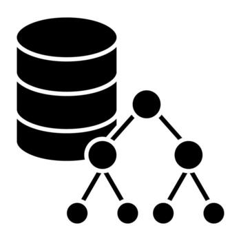 A flat design, icon of database vector