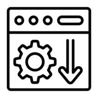 Outline design, icon of system installation vector