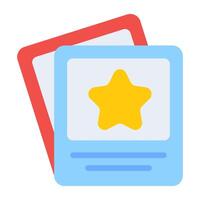 An icon design of star tickets vector