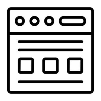 Web template linear design vector