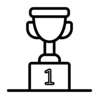 Icon of trophy, linear design vector