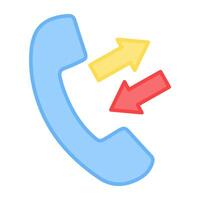 A flat design, icon of call divert vector