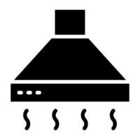 A solid design, icon of kitchen hood vector
