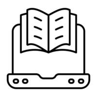 A linear design, icon of online education vector