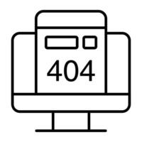 A creative design icon of error 404 vector