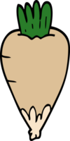 dessin animé doodle légume racine png