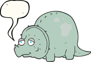 hand drawn speech bubble cartoon dinosaur png