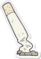 pegatina de un cigarrillo de dibujos animados png