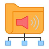 A perfect design icon of audio folder vector