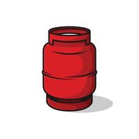 Cartoonish gas cylinder vector illustration