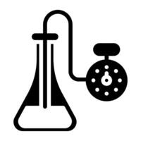 Lab flask icon in modern style vector
