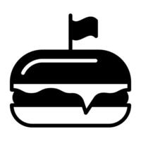 A yummy icon of burger, fast food vector