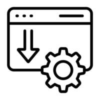 An Icon design of web installation vector