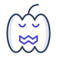 calabaza de halloween, vector de diseño plano