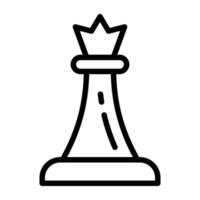 A linear design, icon of chess piece vector