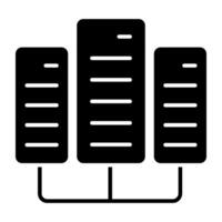 Modern design icon of network server rack vector