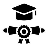 Vector design of degree icon in modern style