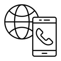 A modern design icon of mobile call vector