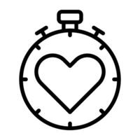 Trendy design of healthcare stopwatch icon vector