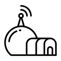 Modern design of space colonization icon vector