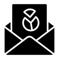 Analytical mail icon in modern design vector