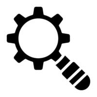 glyph design, icon of search engine optimization vector