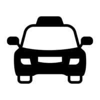 Taxi solid icon design, local transport automobile vector