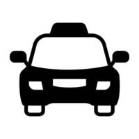 Taxi solid icon design, local transport automobile vector