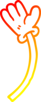 warm gradient line drawing of a cartoon hand gesture png