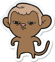 adesivo de um macaco de desenho animado png