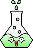 gradient shaded cartoon of a science beaker png