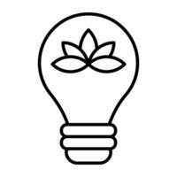 A linear design, icon of eco light vector