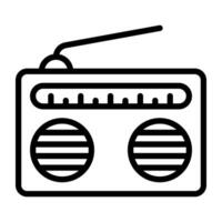 Icon of radio, linear design vector