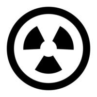 A solid design, icon of radiation vector