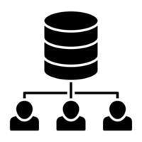 Modern design icon of database network vector