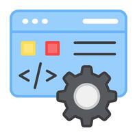 A flat design, icon of web development vector