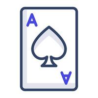 Flat design of ace of heart, poker card vector